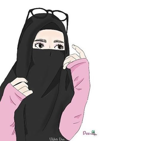 Anime Hijab Keren Kacamata - Anime Wallpapers