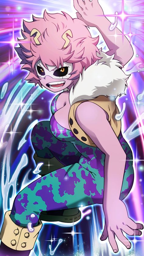 my hero academia mina ashido metallic