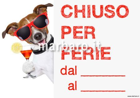 CARTELLI FERIE DA SCARICA