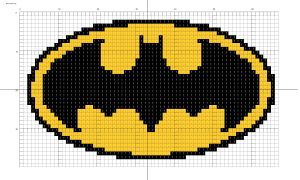 EASY PATTERN Batman Logo Cross Stitch Pattern