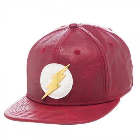 DC Comics The Flash Faux Leather Snapback Baseball Cap