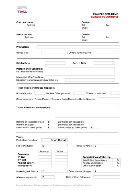 Contract Deal Memo Template - Download this Contract Deal Memo - commission contract template Contract Deal Memo Template - Download this Contract Deal Memo - commission contract template