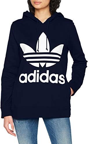 New adidas Originals Trefoil Pullover Hoody online NEW Adidas Originals Womens Trefoil Logo Hooded Sweatshirt