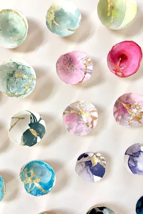 Egg Shell Art Botanical Painting on Egg Shells Chinese Hand Painted Egg Shells Encased in Wood and Glass Atop Silk Fabric