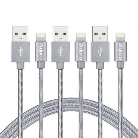 Lightning Cable,3Pack 3ft Nylon Braided iPhone Charger Cable, Nylon Braided