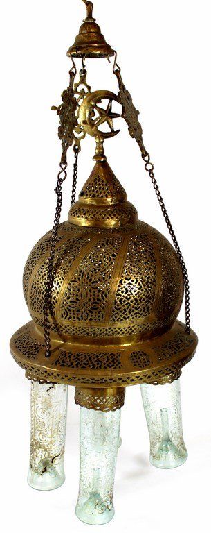Vintage Brown Paper Lampshade Islamic On Chandelier Lighting Vintage Brown Paper Lampshade Islamic On Chandelier Lighting