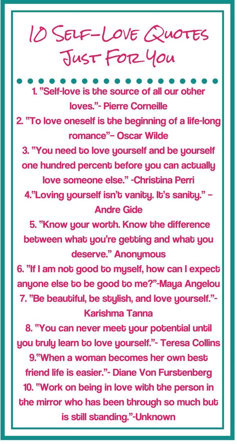 20 Of The Most Inspiring Self Love Quotes | Self love quotes, Love quotes