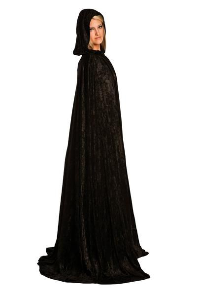 Halloween Cosplay Costume Velvet Hooded Cape Medieval Renaissance Cloak One Size