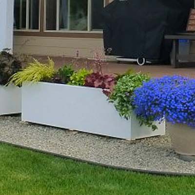 18 X 72 Modern Long Large Simple White Outdoor Planter In 2021 Planters Bo Rectangular Outdoor Planters Planter Bo, Large Rectangular Planters Outdoor