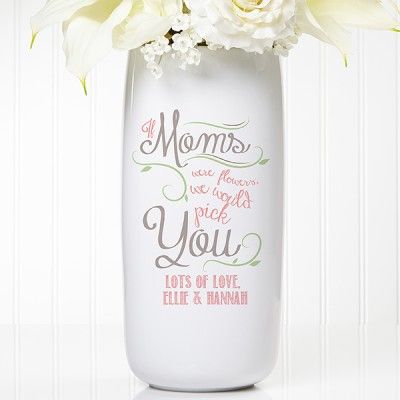 Personalise Vinyl Decal Sticker For Flower Box Bottle Vase Mother/'s Day Birthday