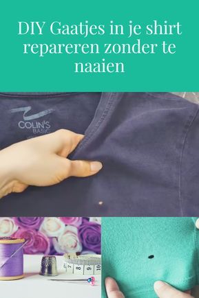 DIY, no sew, niet naaien, gaatjes in je T shirt, repareren Gaatjes in shirt: hoe komen ze er en hoe te repareren?