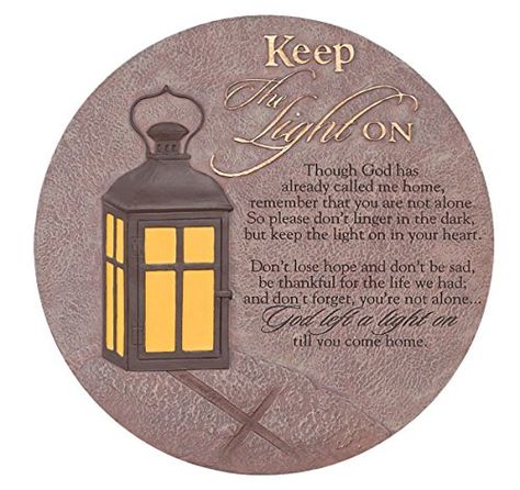 Dicksons Keep The Light On Lantern 6 Inches Resin LED Light Up Tabletop Cross