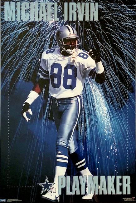 print poster posters Dallas Cowboys wall art gift prints Michael Irvin