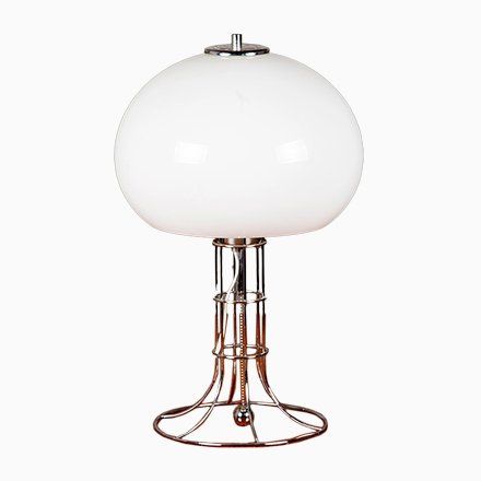 Pair Of Polished Aluminium Space Age Mid Century Table Lamps From The 1980s Mid Century Table Lamp Lamp Table Lamp