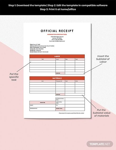 Contractor Invoice Template Printable Invoice Invoice Template Invoice Template Word