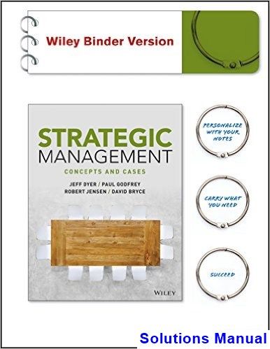 Strategic Management Concepts And Cases 1st Edition Dyer