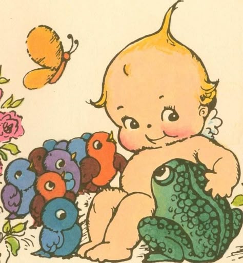 Pretty Little Kewpie Fabric Block 8x10 Adorable! Pretty Little Kewpie Fabric Block 8x10 Adorable!
