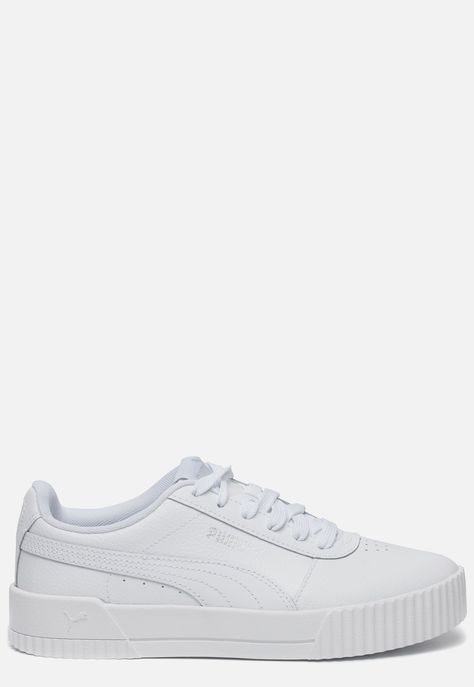 Witte PUMA Carina sneakers gemaakt van suède, met een ... Witte PUMA Carina sneakers gemaakt van suède, met een ...