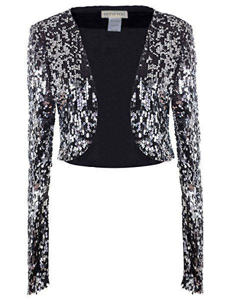 Womens New Glitzy Blue Sequin Lace Bolero Shrug Top Crop Cardi Shoulder Cover