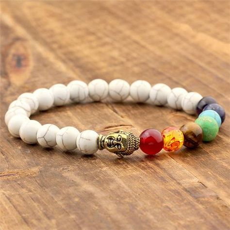 UEUC Chakra Balance Yoga Bracelet en Pierre d/'onyx Naturel Bracelet diffuseur pour Les Hommes et Les Femmes