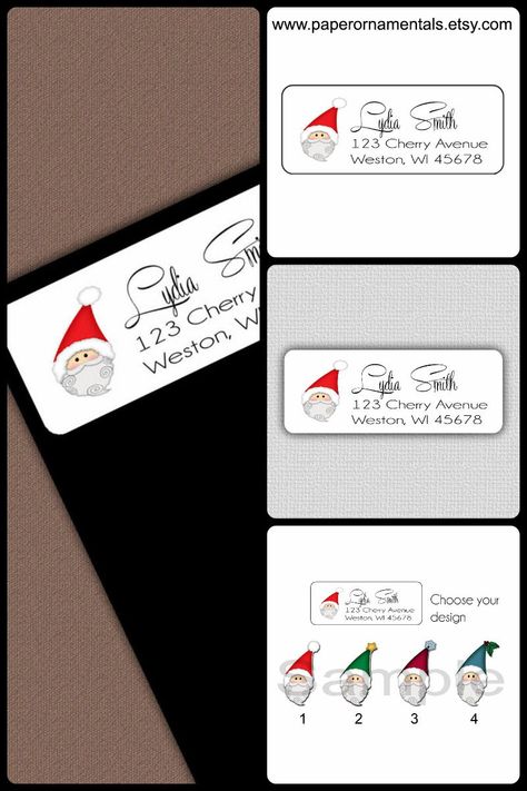 christmas address label personalized self stick labels with cute