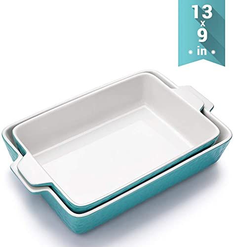 RnMgg Creative Ceramic Bakeware Set,Large capacity Rectangular Baking Dish Lasagna Pans for Cooking