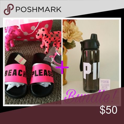 NWT Victoria/'s Secret Pink Water Bottle And Bottle Opener Sunglasses Set