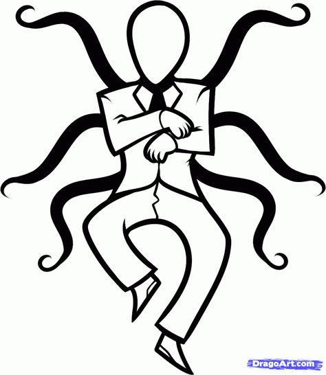 19 ideen over Slenderman schattige kunst monster tekening tekenen