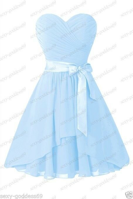 New Short Chiffon Bridesmaid Formal Gown Ball Party Evening Prom Dress Size 6-26