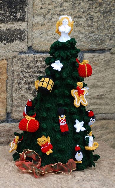 Advent Christmas Tree Free Knitting Pattern Christmas