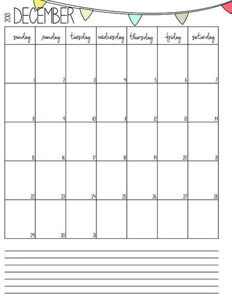Free Printable December 2013 Calendar From The Orchard Playground