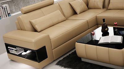 6 Seater Corner Black Bonded Leather 2x Movable Ottoman Sectional Sofa Majestic Leather Corner Sofa Modern Leather Sectional Sofas Sectional Sofa