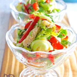 お弁当にも副菜にも キャベツとレンジ蒸し鶏のバンバンジーサラダ 簡単 節約 作り置き 常備菜 副菜 料理 レシピ レシピ お弁当にも副菜にも キャベツとレンジ蒸し鶏のバンバンジーサラダ 簡単 節約 作り置き 常備菜 副菜 料理 レシピ レシピ