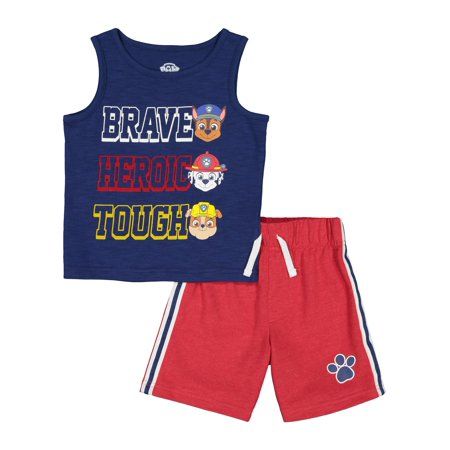 Paw Patrol Toddler Boys Graphic Tank Top and Shorts Outfit Set