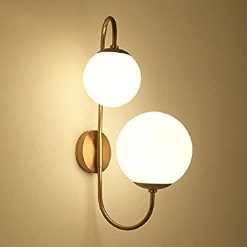 KunMai Modern Chic Milky White Glass Globe Two-Light Indoor Wall Lamp in Aged Brass for Bedroom Bathroom Hallway Sconce KunMai Modern Chic Milky White Glass Globe Two-Light Indoor Wall Lamp in Aged Brass for Bedroom Bathroom Hallway Sconce