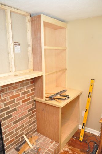Interior Diy Custom Cabinets plans for building a book shelf around fireplace shelves and books
