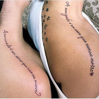 Amizade é um amor que nunca morre tatuagem costela Tatuagem De Frases Costelas Feminina Forasteiro Tattoo