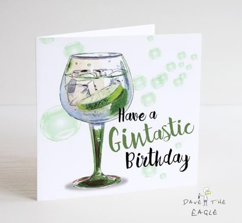 Award Winning 3D Birthday Card Gin Swilling Birthday Girl Award Winning 3D Birthday Card Gin Swilling Birthday Girl