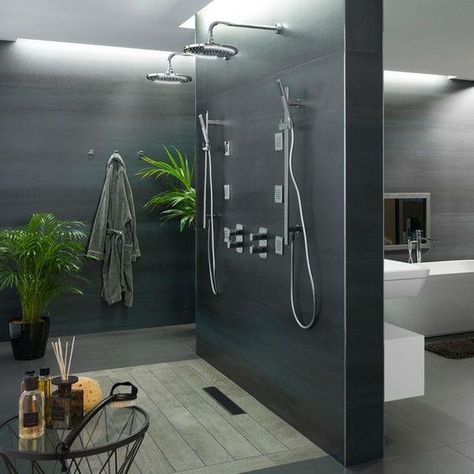 Salle de bain ardoise naturelle et chic Architecture, Interiors - salle de bain ardoise Salle de bain ardoise naturelle et chic Architecture, Interiors - salle de bain ardoise