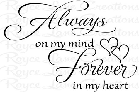 bedroom wall decal always on my mind forever in my heart bedroom bedroom wall decal always on my mind forever in my heart bedroom