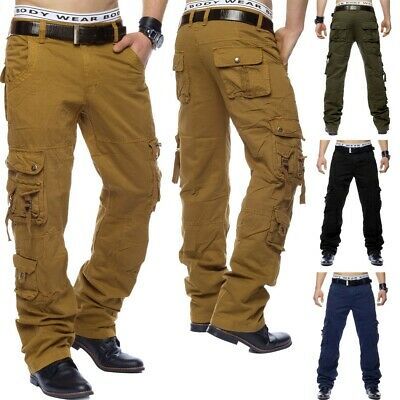 Mens Premium 305 g//m² Work Wear Combat Cargo Trousers Workwear+KNEE PAD POCKETS