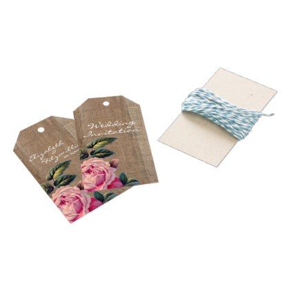Rustic Rose Wedding Invitation Tag Rustic Rose Wedding Invitation Tag