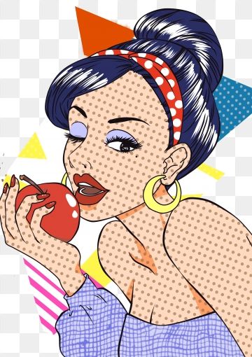 Retro Classical Pop Red Lips Girl Character Classical Png