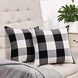 Farmhouse Pillows & Farmhouse Pillow White Buffalo Check Plaid Throw Pillow