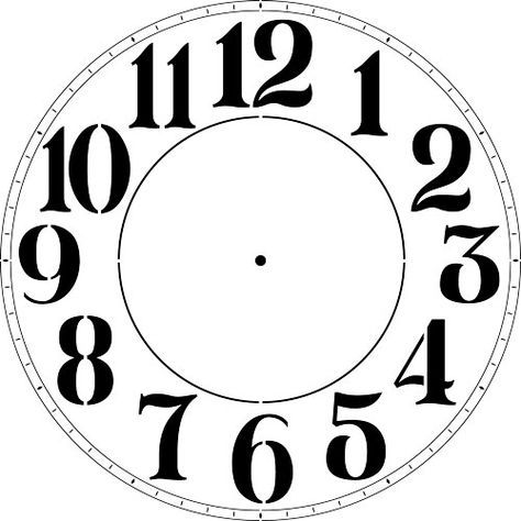 Time Spent With Family WW268 Roman Clock Wall Lettering Stencil