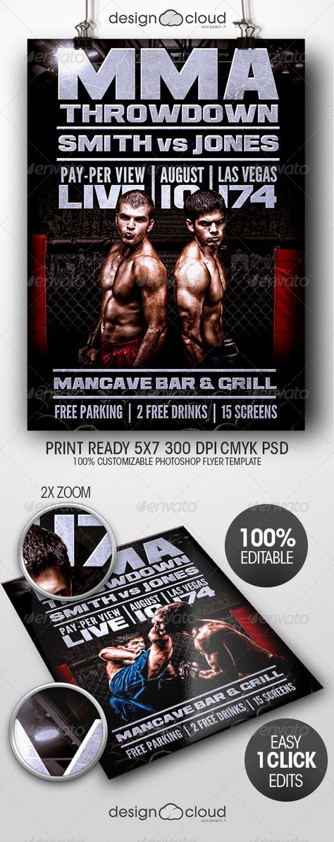 Realistic Graphic DOWNLOAD (ai, psd) hardcastde - ufc flyer template Realistic Graphic DOWNLOAD (ai, psd) hardcastde - ufc flyer template