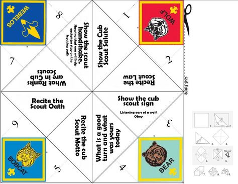 Bobcat Fortune Teller Good to send home with the boys It might - cootie catcher template Bobcat Fortune Teller Good to send home with the boys It might - cootie catcher template