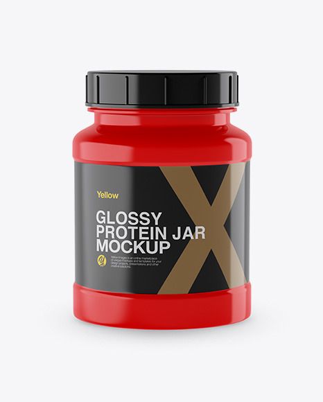 Download Glossy Protein JarMockup Download Glossy Protein Jar ...