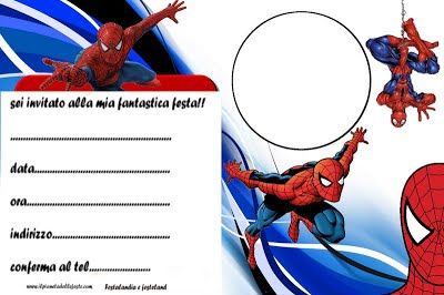 Inviti di compleanno di Spiderman