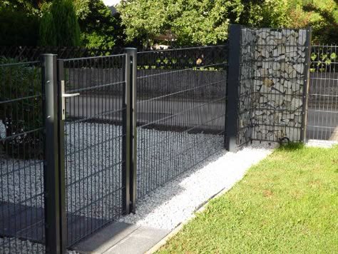 Zaunanlage-Komplett-Preis-fuer-75m-Zaun-630mm-Hoehe-RAL7016 - gartenzaun metall anthrazit Zaunanlage-Komplett-Preis-fuer-75m-Zaun-630mm-Hoehe-RAL7016 - gartenzaun metall anthrazit